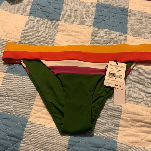 Robin Piccone Women's Suzie Color Block Banded Bikini Bottom - Picture 3 of 14